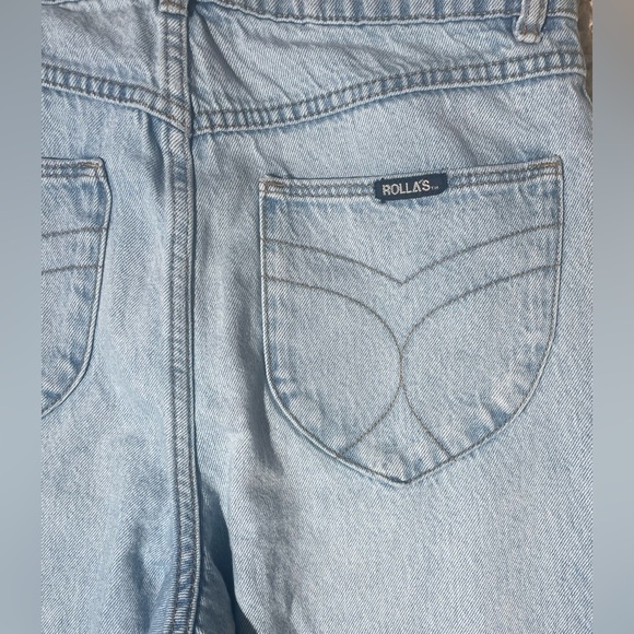 Rollas Heidi High Rise Loose Fit Wide Leg Straight Jeans Light Wash Womens Sz 30 - Picture 8 of 16